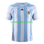 Camisolas de futebol Argentina 2006 Retro Equipamento Principal Manga Curta